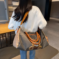 Sac de voyage en toile pour femme avec logo personnalisé, broderie sequin ours en peluche et chat, sac de week-end, vente en gros, monogramme, fabricant OEM