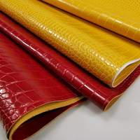 Crocodile Rexine PU cuir microfibre gaufré métallique étanche élastique caractéristiques pour canapé meubles sacs chaussures gants fabrication