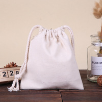 Sac à cordon en toile avec logo personnalisé, pochette cadeau en coton réutilisable, sac vierge pour emballage, mariage, fête, cadeaux promotionnels