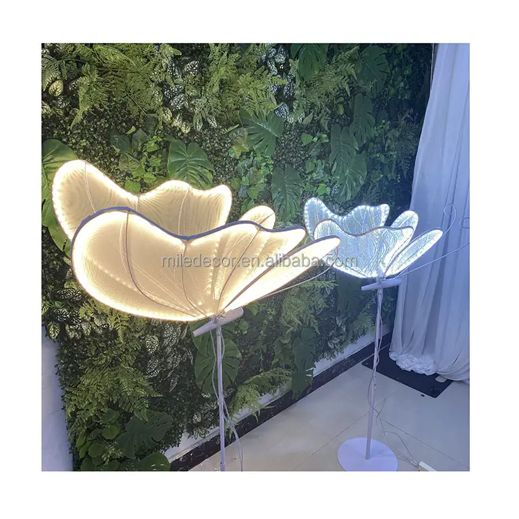 Wedding Supplies Illuminated Butterfly Road Lead Walkway LED Light Stand For Wedding Centerpiece Decoration