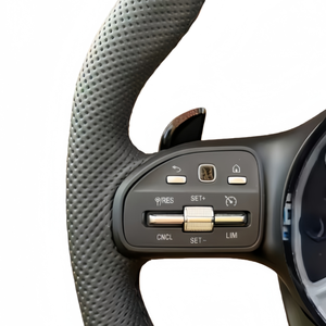 Volante de Cuero Genuino para <span class=keywords><strong>Mercedes</strong></span> <span class=keywords><strong>Benz</strong></span> W213 W218 W204 W212 W205 W117 W176 W246 W222 W177 <span class=keywords><strong>C300</strong></span> C63 C43 C190 - Product Image 2