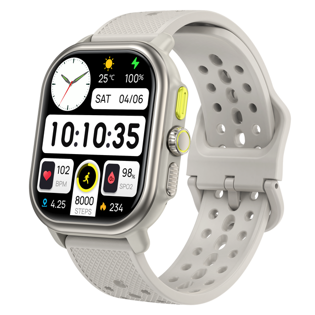 2.06'' HD Screen Sport Smart Watch IP68 Heart Rate and Blood Oxygen Monitoring GPS Smart Watch
