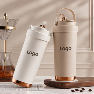 <b>750ml</b> Ceramic Liner Insulated <b>Bottle</b> Stylish Large Capacity Portable Straw Dual Drinking Car Coffee Cup for Student OEM ODM - Product Image 3