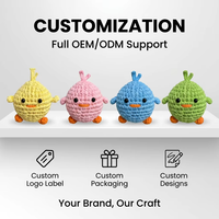 Kit de crochet Amigurumi et jouets animaux poussins finis, artisanat de tricot écologique DIY, accessoires de couture faits à la main, cadeau