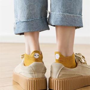 Chaussettes invisibles pour femmes, motif sourire mignon, tricotées, tendance, été, logo brodé, design caché - Product Image 4