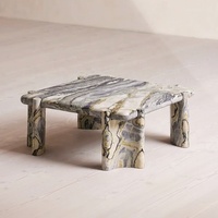 Comptoir en surface solide polie, taille personnalisée, table basse de luxe moderne en marbre et pierre naturelle pour salon et extérieur