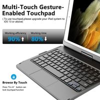 Étui clavier tactile OEM ODM pour tablette 10,2 pouces 9e, 8e, 7e génération avec pavé tactile multipoint, housse de protection rotative à 360° et