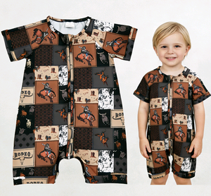 RTS Boutique - Pelele de bebé con estampado de rodeo occidental, 95% algodón y elastano, ropa casual para recién nacido, body - Product Image 1