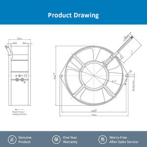 ebmpapst 7210N-181 150x55mm 110VAC 16W 145mA 3050RPM 345m3/h Ball Bearing Rail Transit UPS Machine Axial Cooling <b>Fan</b> Electric - Product Image 4
