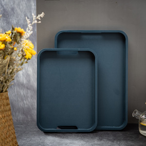 Morandi Colored <b>Tea</b> <b>Tray</b> Rectangular Serving <b>Tray</b> For Home Living Room Nordic Style Modern Design Solid Color - Product Image 4