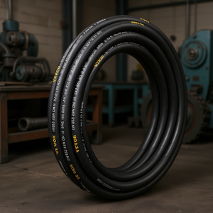 Tuyau hydraulique spiralé Vevor 1/2 po x 100 pi 4000 psi, tressé en fil d'acier haute résistance pour usage industriel - Product Image 2