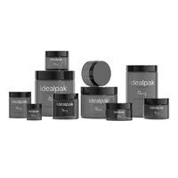Pot en plastique de lait corporel d'approvisionnement direct d'usine pots en plastique de grande capacité de 6oz de qualité alimentaire avec couvercles pour lotion nettoyante pour le visage