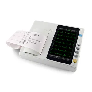 جهاز رسم القلب الكهربائي EKG رقمي محمول 3/6/ 12 قناة 12 يؤدي