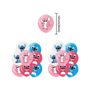 Nouveau point <span class=keywords><strong>rose</strong></span> Lilo thème fête d'anniversaire décoration point tirant drapeau bannière gâteau Respuent ballon pour bébé fille jouet - Product Image 6