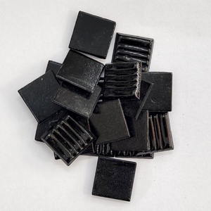 Boa qualidade mosaico quadrado telha lustroso preto Diy mosaico vidro telhas - Product Image 2