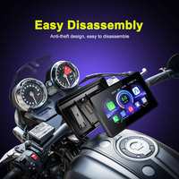 5 pouces IP67 étanche moto écran tactile détachable Android Carplay tableau de bord détachable Radio GPS pour motos
