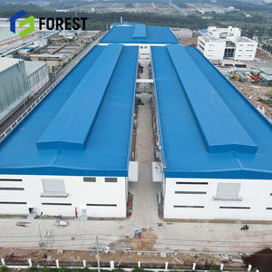 Bâtiment préfabriqué en structure métallique, entrepôt industriel en acier avec système de charpente portique, résistance au vent 0,5 kN/m² - Product Image 1