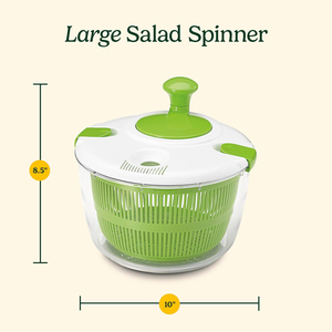 Essoreuse à salade manuelle 5L avec râpe et trancheuse à légumes, couvercle sécurisé et bol égouttoir - Product Image 2