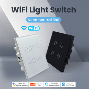 WiFi Smart Touch Switch 4/6/8 Channel Remote Timer Control App Voice Google Home Alexa Compatible 118x118mm - Product Image 3