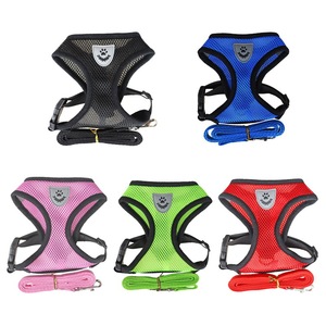 Diskon besar perlengkapan hewan peliharaan Neoprene harnes anjing kalung Polyester <span class=keywords><strong>Harness</strong></span> anjing disesuaikan rompi hewan peliharaan berjalan <span class=keywords><strong>Harness</strong></span> Set penggunaan luar ruangan - Product Image 1