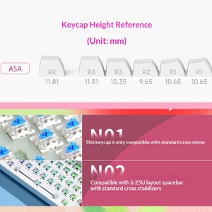 Strawberry Cream Double-Layer PBT <strong>Keyboard</strong> <strong>Cap</strong> - Translucent Material - Personalized Mechanical <strong>Keyboard</strong> Key Cover - Product Image 5