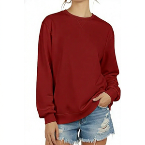 เสื้อสเวตเชิ้ตคอกลมพรีเมียมสำหรับผู้หญิง ทรงปกติ ผ้าฝ้ายฟลีซ รับผลิตเสื้อแบรนด์ตามสั่ง - Product Image 1