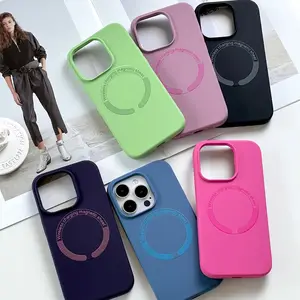 Wholesale Silicone Shockproof Cover Luxury Silicon With magnetic Phone Case Soft Tpu Case For Iphone 15 14 13 12 Pro Max Plus