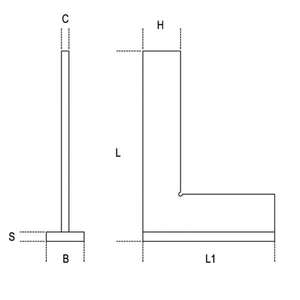 BETA - 016660115 Carrés de précision à bride en acier inoxydable rectifié et rodé-EAN 8014230085319 CARRÉS ET COMPAS - Product Image 2