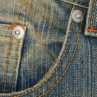 Pantalon en jean délavé vintage coupe ample décontractée style bootcut pour homme, en denim bambou slub, idéal streetwear