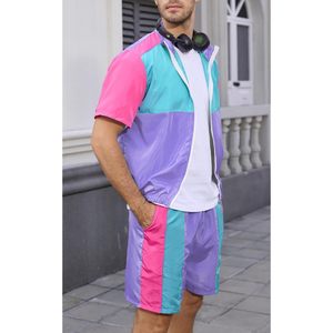 Conjunto Deportivo Yisfri para Hombre, Estilo Vintage de los 80s y 90s, Chaqueta Cortavientos, Secado Rápido - Product Image 3