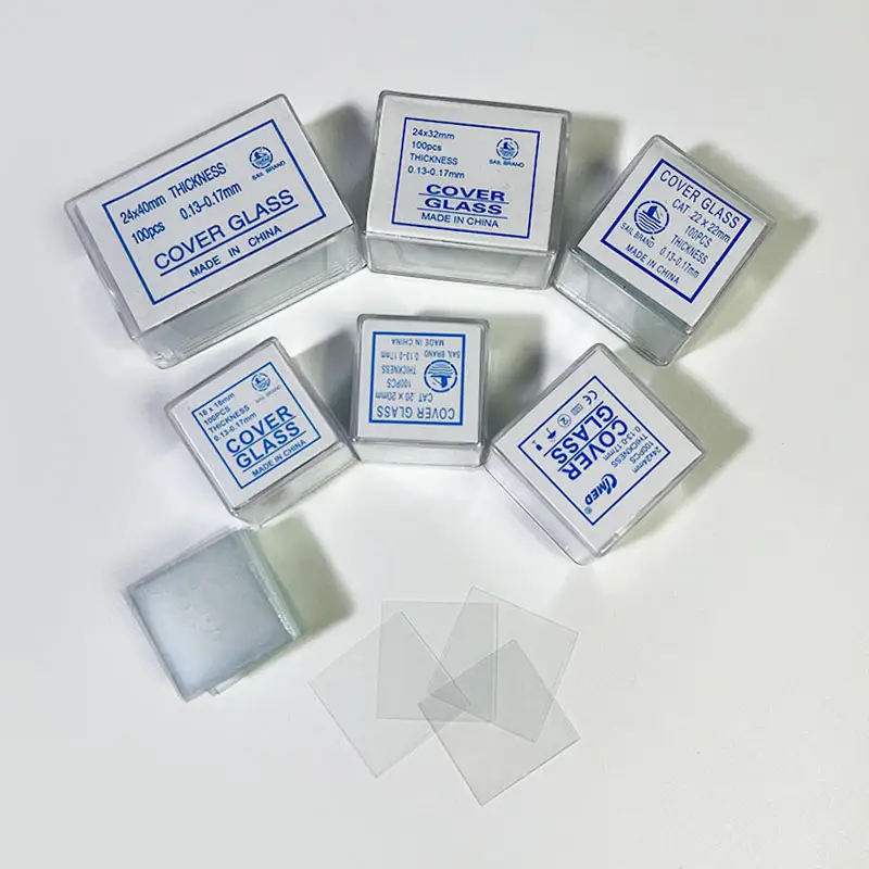 Disposable laboratory all size available 18x18mm 20x20mm 24x24mm microscope cover glass
