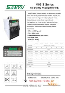 SANYU 380V 50/60HZ 100% DUTY CYCLE Máquina de Soldadura <span class=keywords><strong>MIG</strong></span>/MMA-500A con Carburo de Silicio y Protección de Gas CO2 - Product Image 5