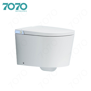 <span class=keywords><strong>Toilette</strong></span> intelligente au design futuriste, CE, chasse d'eau double puissance, sans pression d'eau et aromathérapie Basic W-303 - Product Image 1