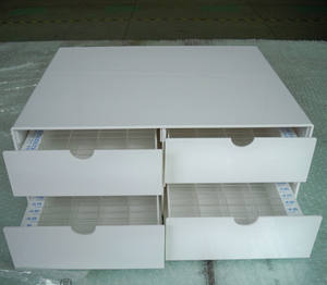 Distributeur de lentilles de contact quotidien moderne et écologique à 4 tiroirs, <span class=keywords><strong>blanc</strong></span> neige, avec logo personnalisé - Product Image 3