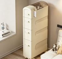 Meilleur rangement multi-niveaux à roulettes en plastique pour espaces étroits, idéal pour salle de bain, chambre et articles divers à la maison