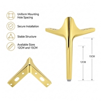 Pieds de canapé en métal robustes et épais, pieds de support stables pour meubles combinés d'intérieur de grande taille, design moderne, marque Fortress