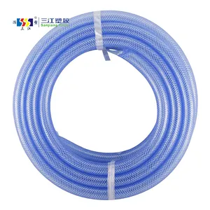 3/8 "ID x 50 Ft高压编织透明PVC乙烯基油管柔性乙烯基管，重型增强乙烯基软管