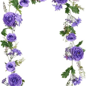 Artificial Flower Vine Rose Peony <b>Garland</b> for Wedding Arch Decoration Outdoor Event Party Floral Decor Hanging Silk Flowers - Product Image 6