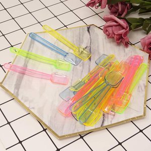 Mini cuillères à pelle en plastique, 5 pièces, parfait pour échantillons de dégustation ou de test de la dégustation, glaces, Desserts, glaces, céréales, yaourt, cuillères en plastique