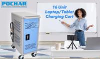 Chariot de recharge pour ordinateurs portables, 16 appareils, armoire de recharge et de rangement pour ordinateurs portables et tablettes, mobilier scolaire, équipement éducatif