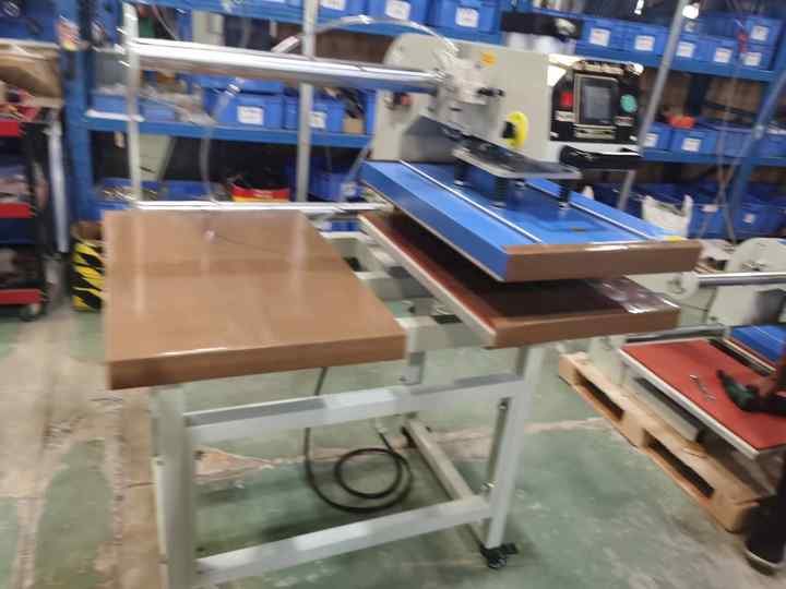 Press Machine Slide Size 16X24 Semi-auto Upper Slide 2 Station Pneumatic Heat Press Machine with ...