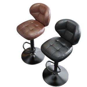 Ergonomic Tufted <b>Bar</b> Modern <b>Stool</b> Adjustable Height Swivel Counter <b>Stool</b> with Backrest for Kitchen Island Home <b>Bar</b> - Product Image 5