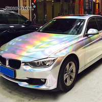 Super extensible LS-05 Chrome Laser Rose Rouge Premium Offre Spéciale Voiture Vinyle Wrap Brillant Brillant Décalcomanie