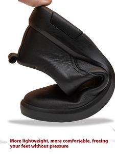 Chaussures Oxford en cuir véritable pour hommes, style coréen, à lacets, pour affaires, semelle intermédiaire EVA, bout en caoutchouc, pour le bureau et la carrière, couleurs mélangées, collection automne - Product Image 6