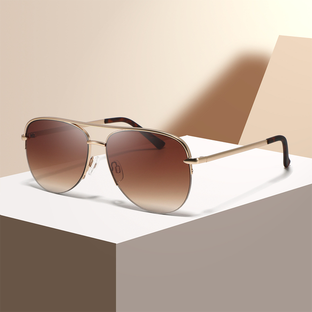 New Designer Classical Custom Brand Metal PC UV400 Retro Sunglasses Women Men Shades Sunglasses 2024