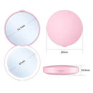Espejo de maquillaje de mano con aumento 2X de doble cara, espejo de belleza compacto con luz Led, gran oferta, regalo plegable transfronterizo, salida de 5W - Product Image 2