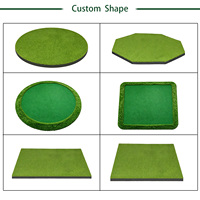 Tapis de golf pliable en gazon artificiel vert, en nylon et caoutchouc, pour entraînement intérieur et extérieur