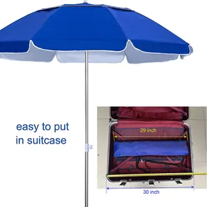 Parapluie de plage léger et réglable avec Logo personnalisé pour jardin extérieur, vente en gros