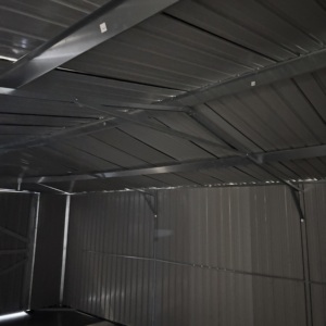 भारी शुल्क 10x20 फीट वाटरप्रूफ धातु आउटडोर गार्डन शेड आसानी से इकट्ठा स्टील स्टोरेज लीक-प्रूफ साइड डोर का दरवाजा - Product Image 4