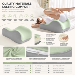 Coussin de soutien dorsal en mousse à mémoire de forme pour adultes, avec housse amovible et lavable, pour lit, chambre et hôtel - Product Image 5